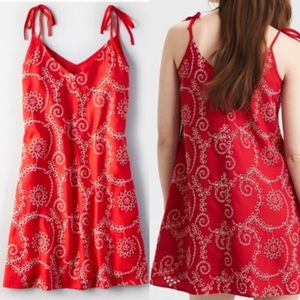 AE Tie Strap Shift Dress Embroidered